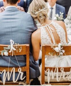 Suspensions de chaise Mr et Mrs en bois