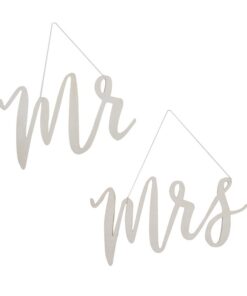 Suspensions de chaise Mr et Mrs en bois