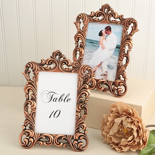 Cadre baroque doré cuivré marque table mariage Cadre baroque doré cuivré marque table mariage