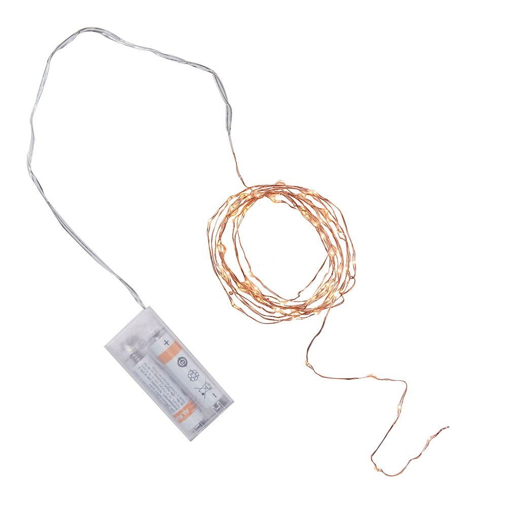 Guirlande lumineuse micro LED fil doré cuivré 3M Guirlande lumineuse micro LED fil doré cuivré 3M