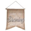 Fanion jute mariage "Thank you for sharing our day"