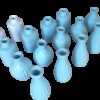 Location vases bouteilles céramique bleu