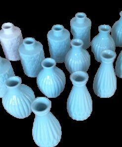Location vases bouteilles céramique bleu