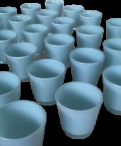 Location petit photophore bougeoir vase bleu tiffany