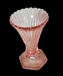 Location petit vase vintage et 2 bougeoirs vieux rose
