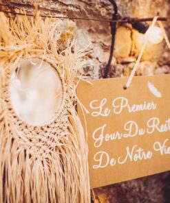 La pancarte mariage boho kraft