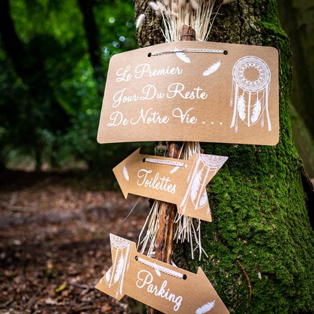 La pancarte mariage boho kraft "le premier jour" La pancarte mariage boho kraft "le premier jour"