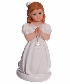 figurine communiante sur genoux