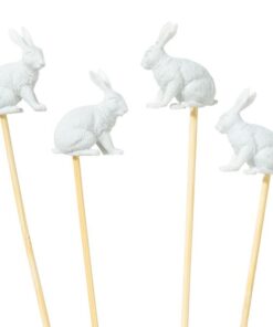 8 piques lapin de Pâques batonnet bois