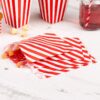 Sachets en papier rayures rouge et blanc (x25)