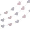 Guirlande coeur rose et argent glitter princesse 5M