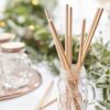 25 pailles en papier OR cuivré ROSE GOLD