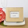 Petit cadre doré marque table mariage