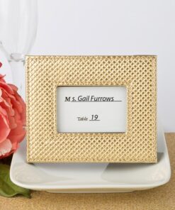 Petit cadre doré marque table mariage
