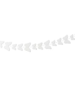 Guirlande mini papillon blanc 2M70