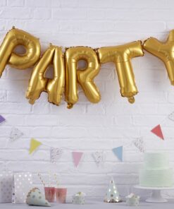 Guirlande Ballons " Party " mylar Gold