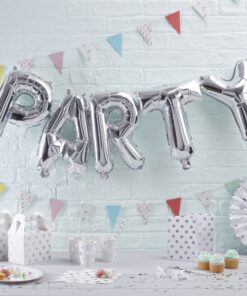 Guirlande Ballons " Party " argent silver