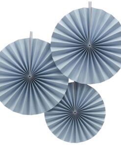 Rosaces en papier rigie bleu ciel uni
