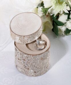 Porte alliances rondin de bois naturel creusé