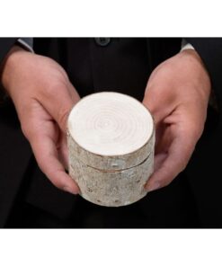 Porte alliances rondin de bois naturel creusé