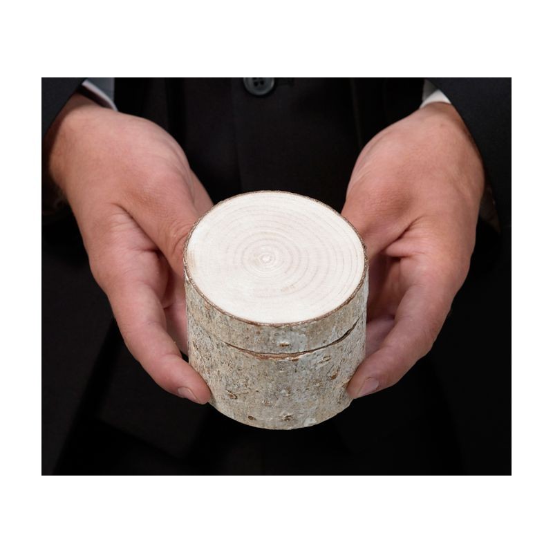 Porte alliances rondin de bois naturel creusé Porte alliances rondin de bois naturel creusé