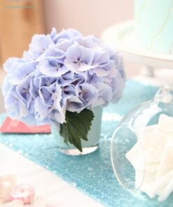 Location petit photophore bougeoir vase bleu tiffany