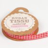 Ruban tissu adhésif vichy rouge 1cm 2M guinguette
