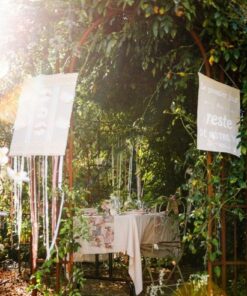 fanion mariage champêtre lin 