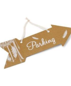 La flèche "Parking" mariage boho kraft dreamcatcher