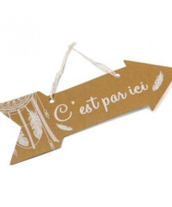 La fleche signaletique "c'est par ici" boho kraft