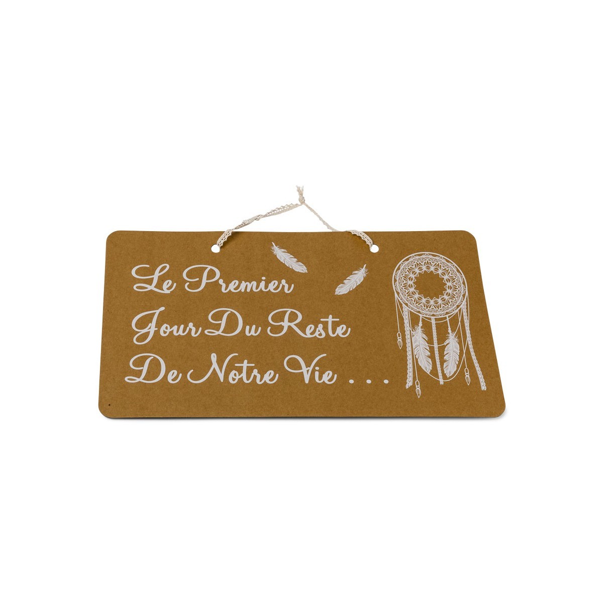 La pancarte mariage boho kraft "le premier jour" La pancarte mariage boho kraft "le premier jour"