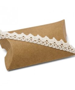 10 étuis boîte à dragées kraft et dentelle