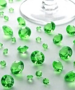 Perles Diamant de table vert émeraude 12mm