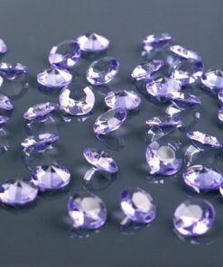 100 diamant de table mauve lilas 12mm