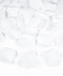 500 pétales de rose BLANC en tissu