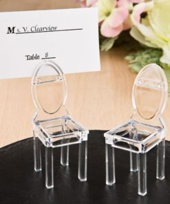 Marque place mini chaise transparente