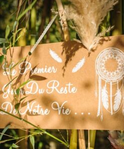 La pancarte mariage boho kraft