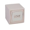 10 boîtes dragées cubes "love" blush rose gold