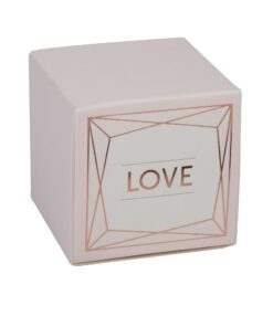 10 boîtes dragées cubes "love" blush rose gold