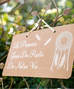 La pancarte mariage boho kraft