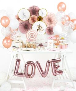 3 rosaces rose pêche clair pastel