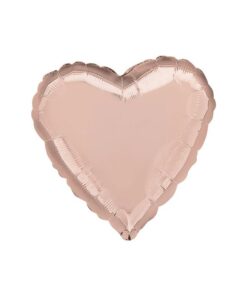 Ballon rose gold cuivré coeur 45 cm