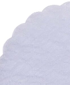 25 Tulle rond dentelle blanc 24cm dragées centre table