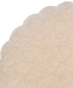 25 rond dentelle crème 24cm table dragées
