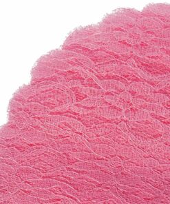 25 rond dentelle rose 24cm table dragées