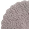 25 dentelle ronde GRIS 24cm table dragées