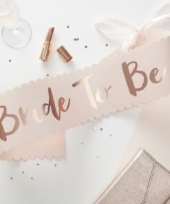 Echarpe bandeau "Bride to be" rose gold EVJF