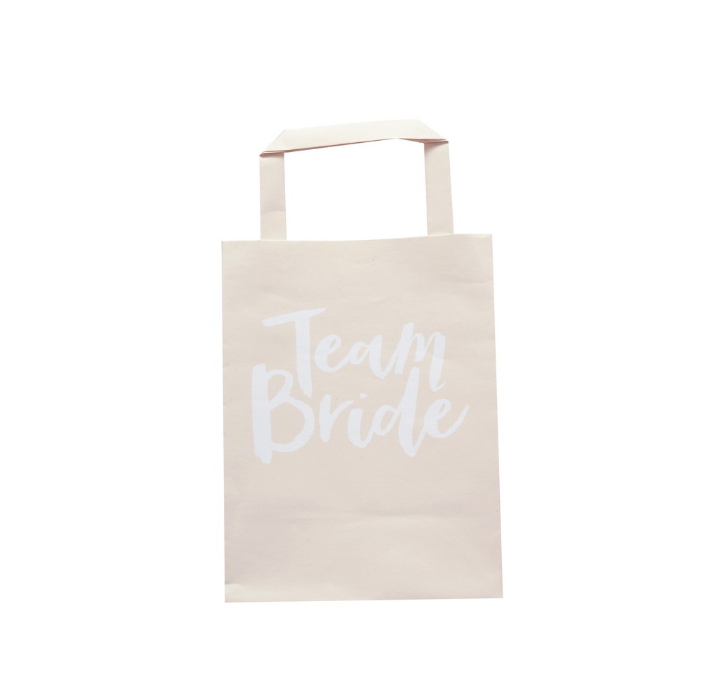 5 Sac en papier "Team Bride" mariage EVJF 5 Sac en papier "Team Bride" mariage EVJF