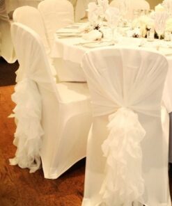 Location 2 noeuds blanc décor chaises mariés table d'honneur