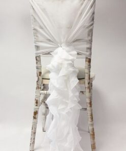 Location 2 noeuds blanc décor chaises mariés table d'honneur